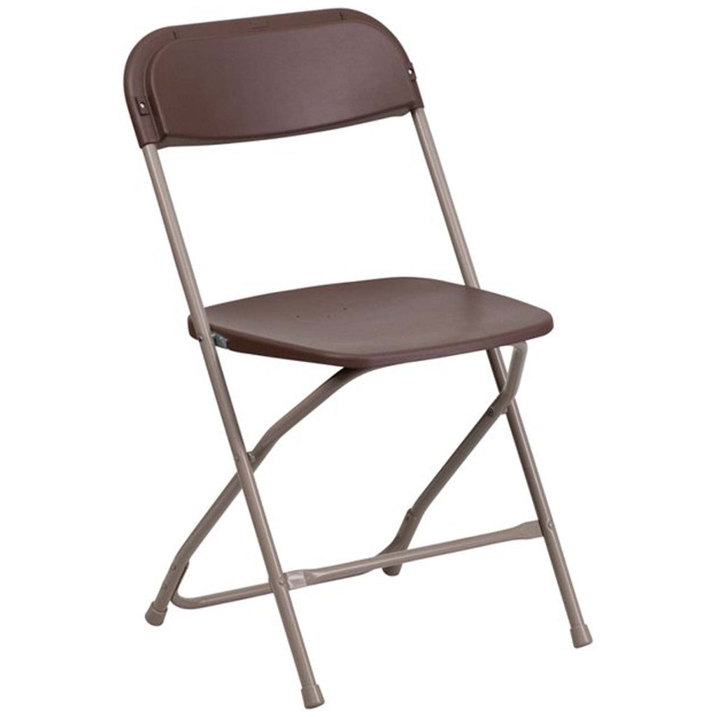 Brown 10pk Stackable Folding Chairs P70759
