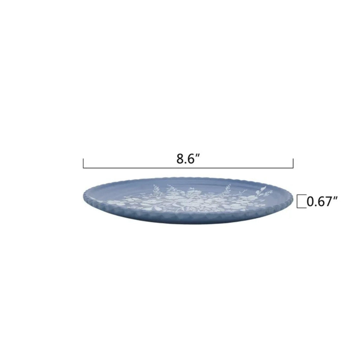 12-Piece Bamboo Melamine Dinnerware Set, Service for 4, Blue B417