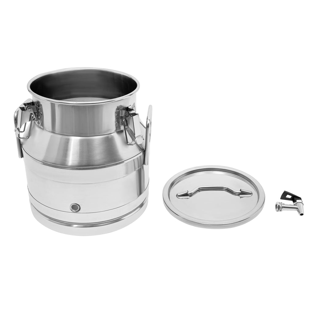 Stainless Steel Milk Can with Faucet, 20L Silicone Sealed Lid D166972