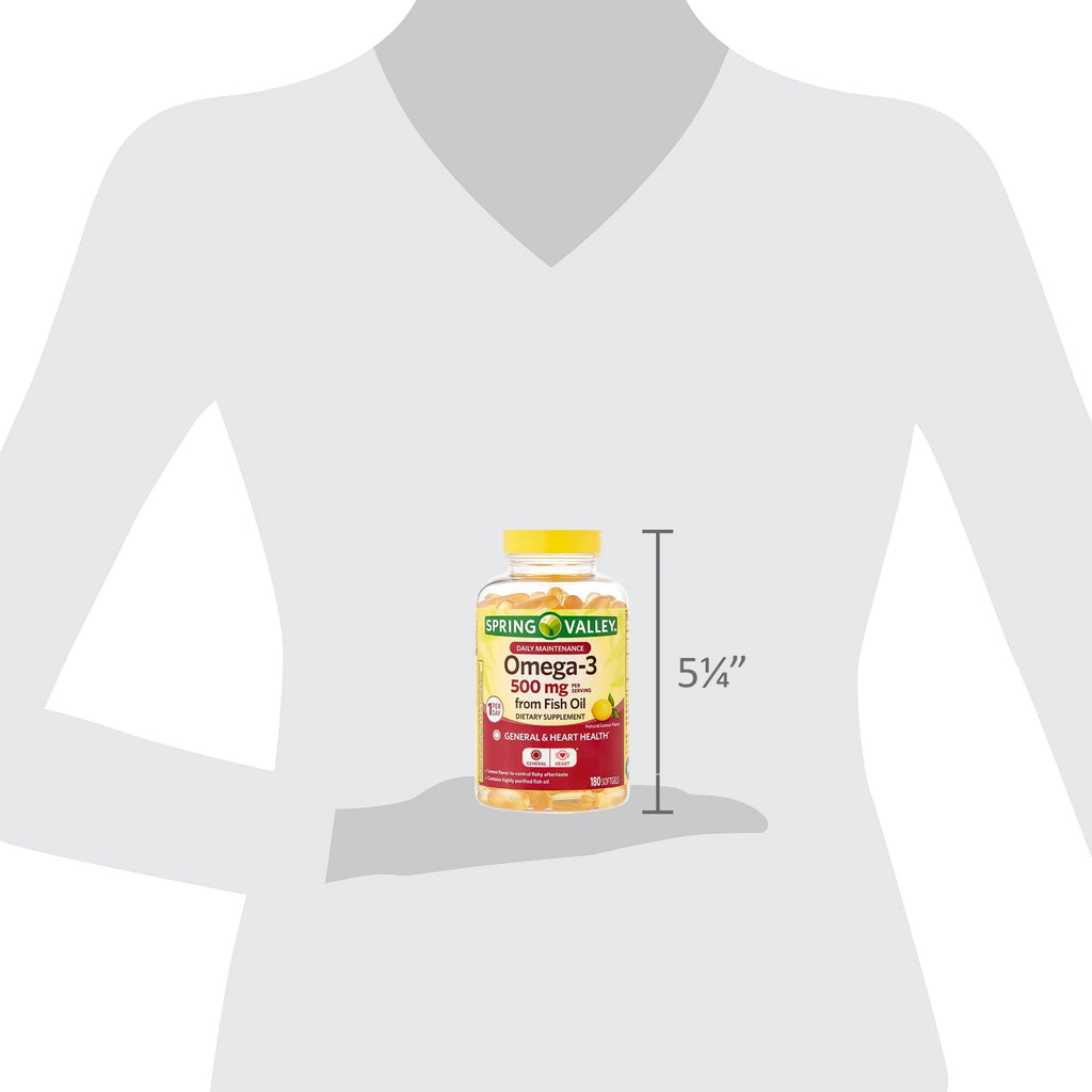 Omega-3 500 mg Fish Oil Dietary Supplements G2389