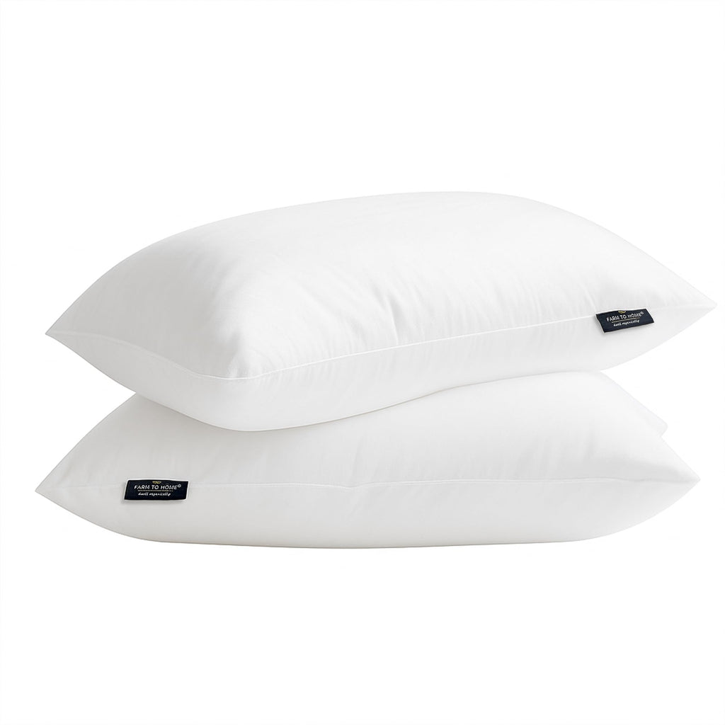100% Organic Cotton Cover King Size Bed Pillows Set of 2 G255320