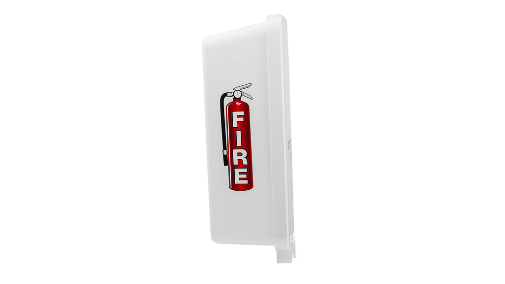 3 Pack White Wall-Mounted Fire Extinguisher Cabinet with Clear Pull-Cover Z341