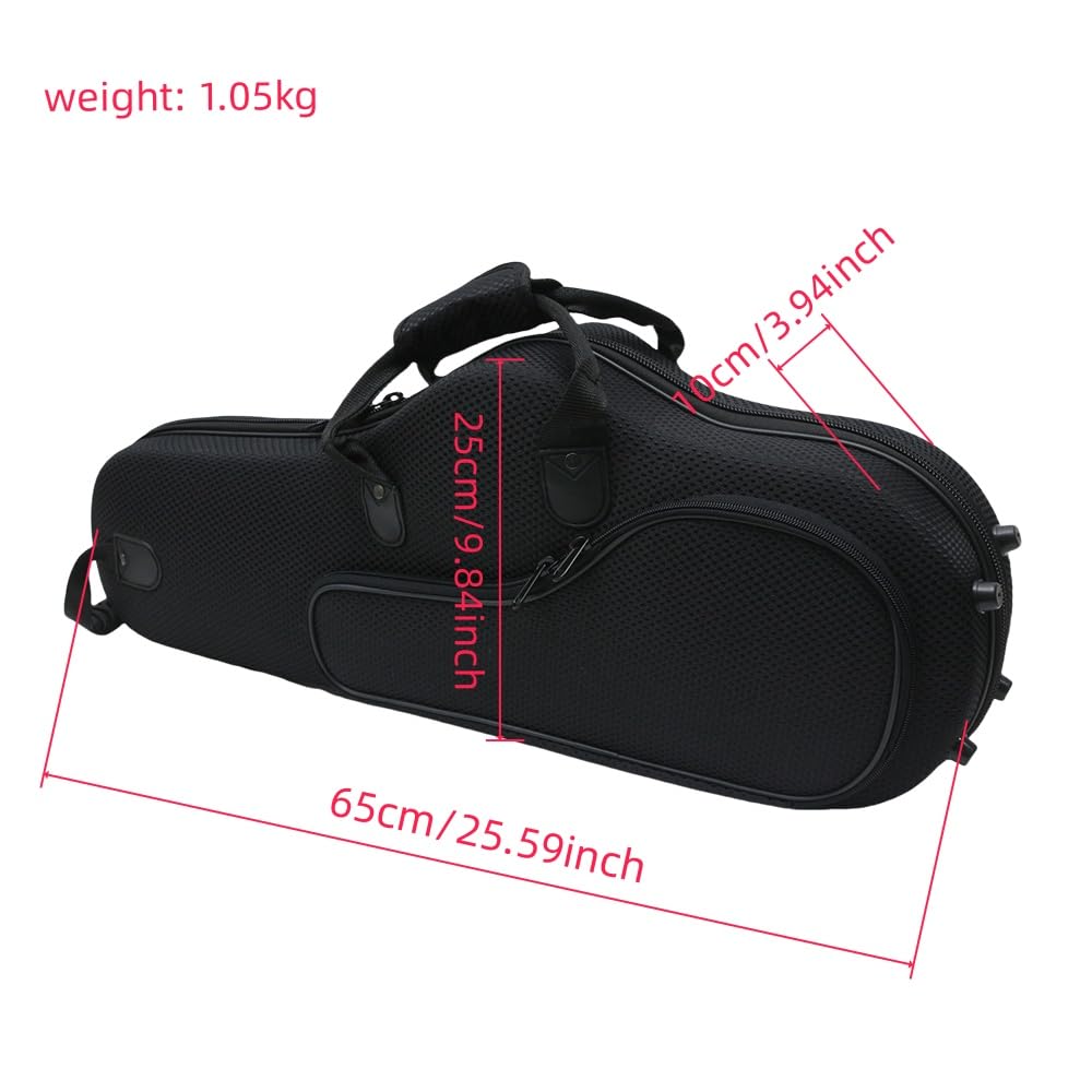 Alto Saxophone Case, Nylon with Backpack Straps, Lightweight Gig Bag H83581