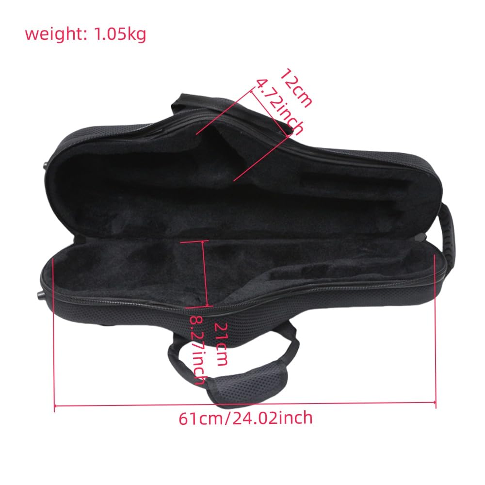 Alto Saxophone Case, Nylon with Backpack Straps, Lightweight Gig Bag H83581