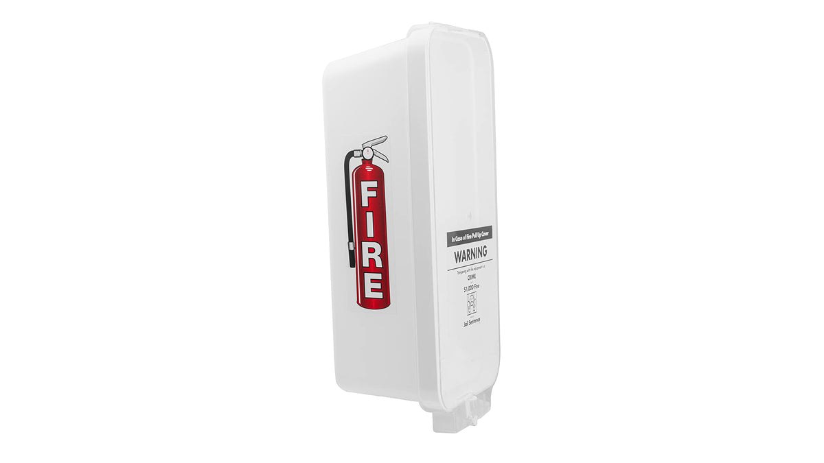 3 Pack White Wall-Mounted Fire Extinguisher Cabinet with Clear Pull-Cover Z341
