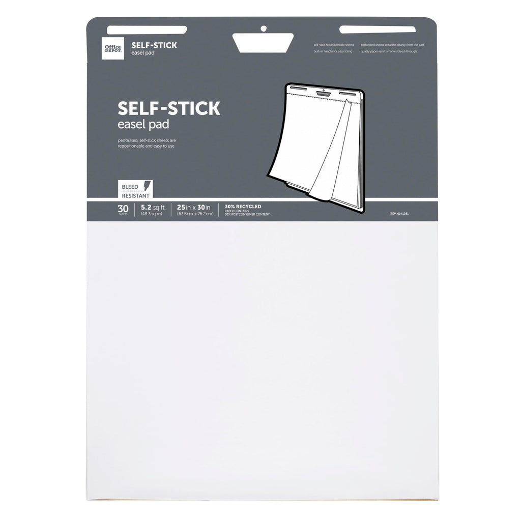 Self-Stick Easel Pad, 25" x 30", 30 Sheets, 30% Recycled, White T8727