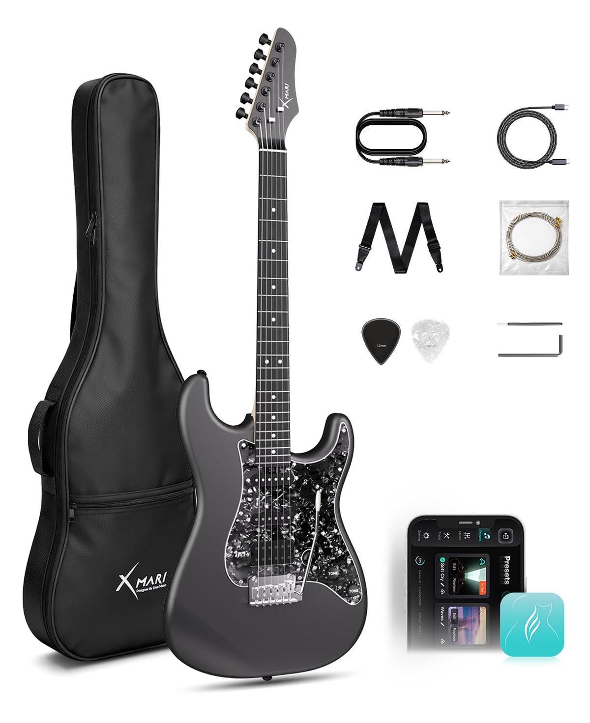 39" Smart Electric Guitar with Built-in 4 Effects S4466