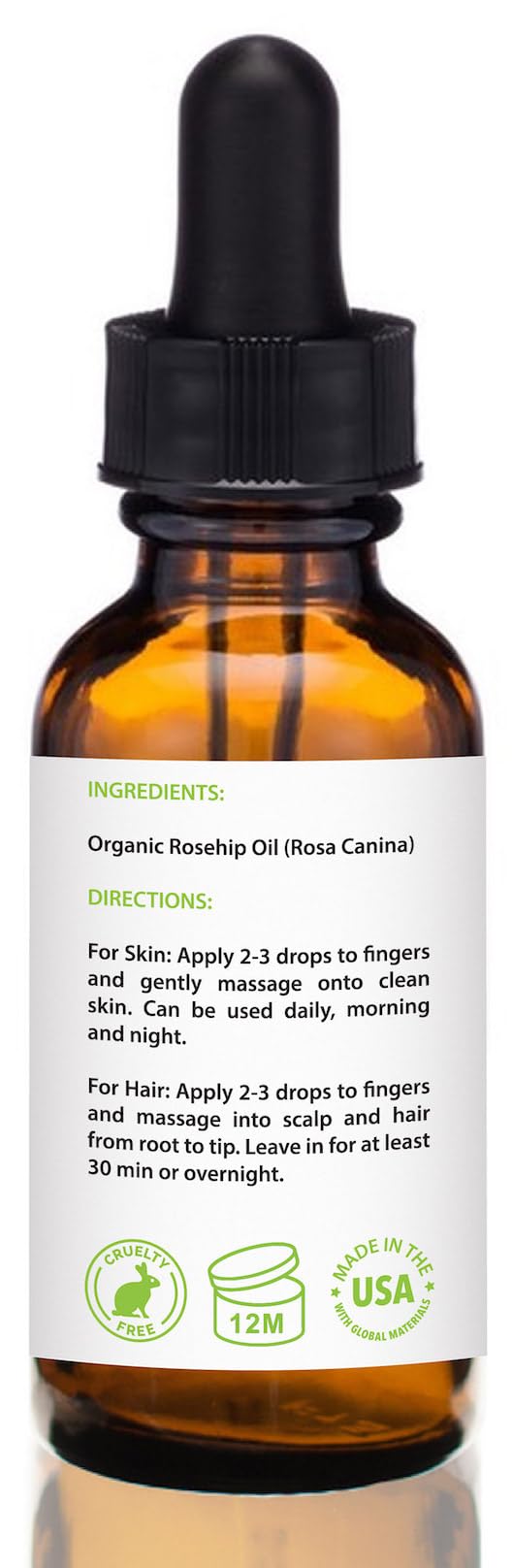 Cold Pressed Rosehip Seed Oil 1 Oz R598
