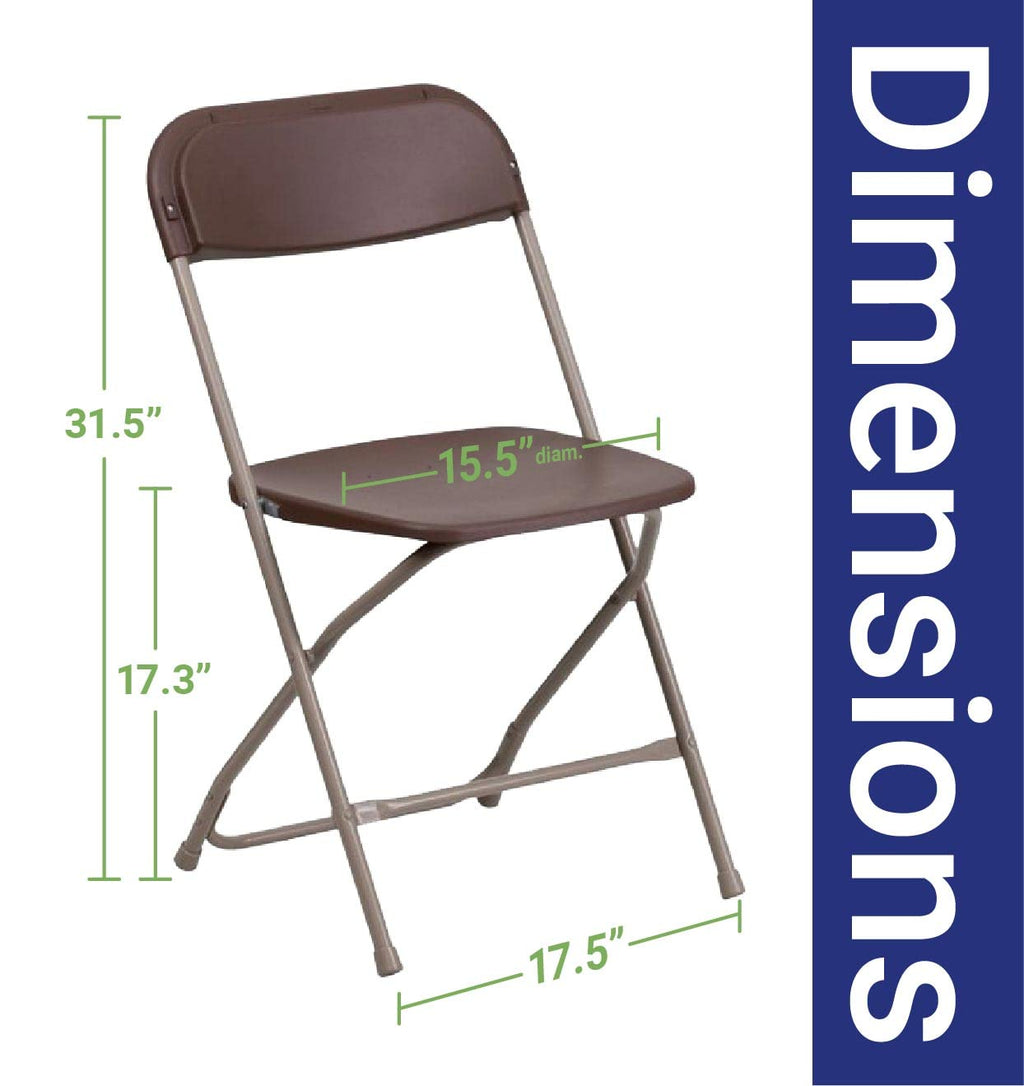 Brown 10pk Stackable Folding Chairs P70759