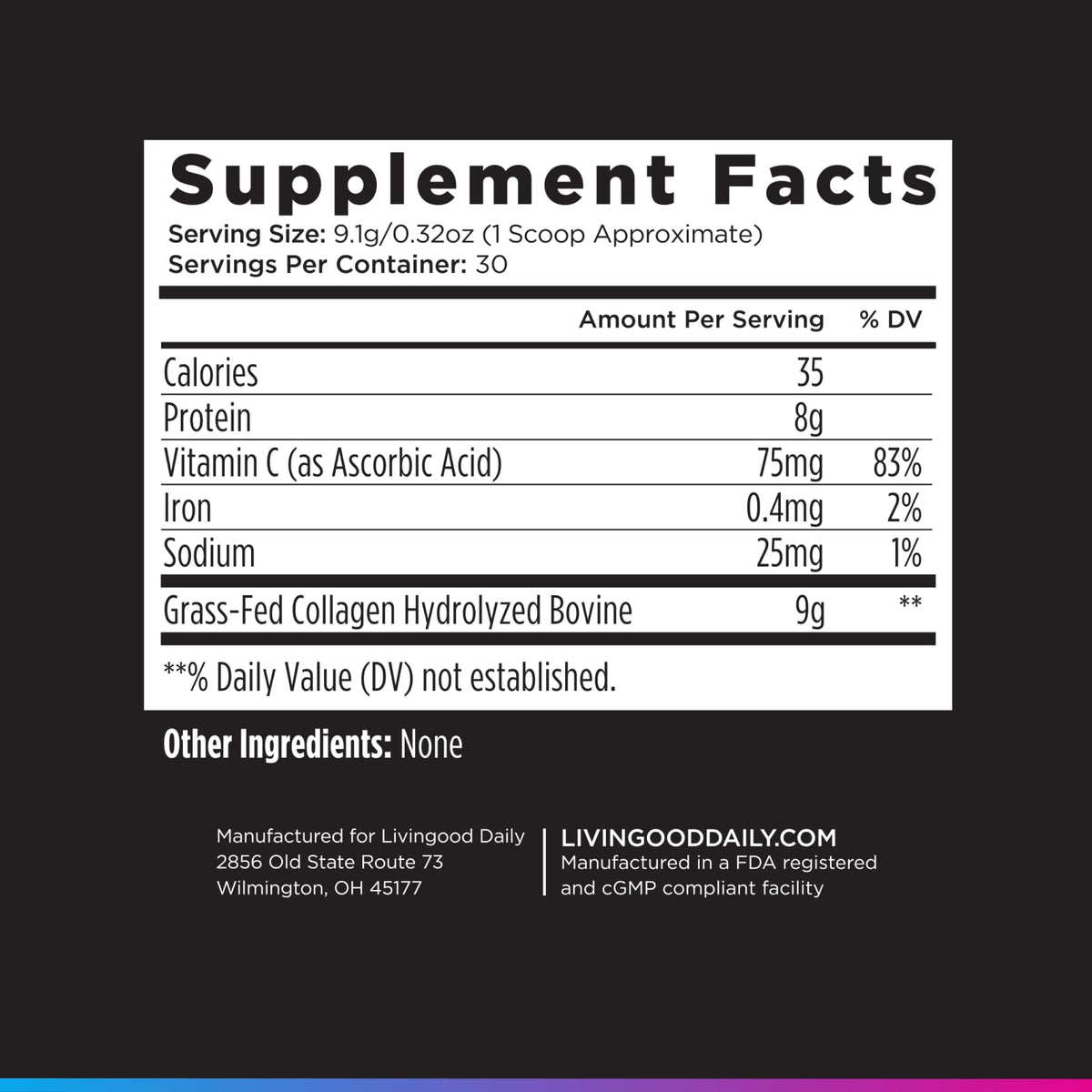 Unflavored Collagen Peptides Powder Type I & III Z23066