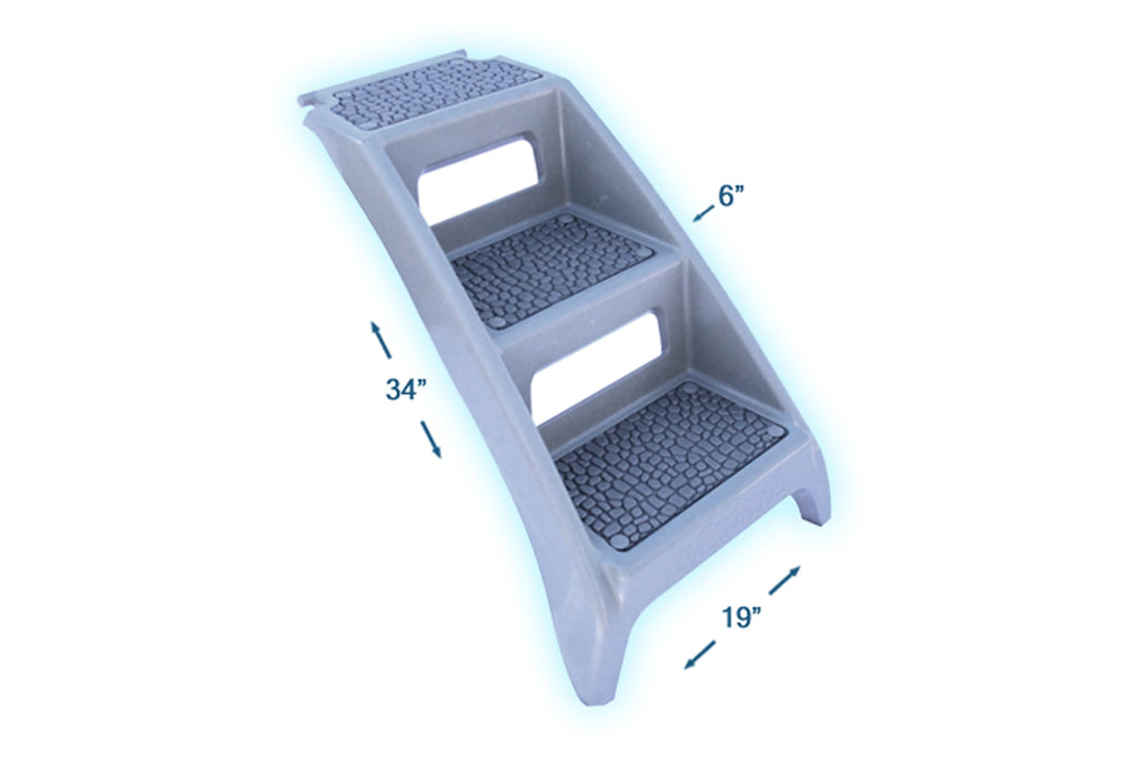 Elevated Pet Bathing Large Teal with Steps T51323