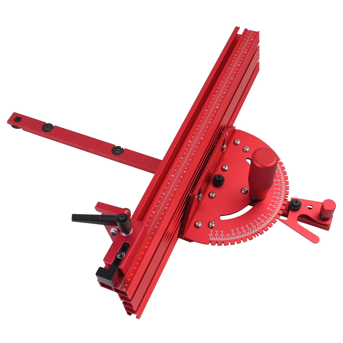 Aluminum Precision Miter Gauge with T-Track Fence and Flip Stop T7128
