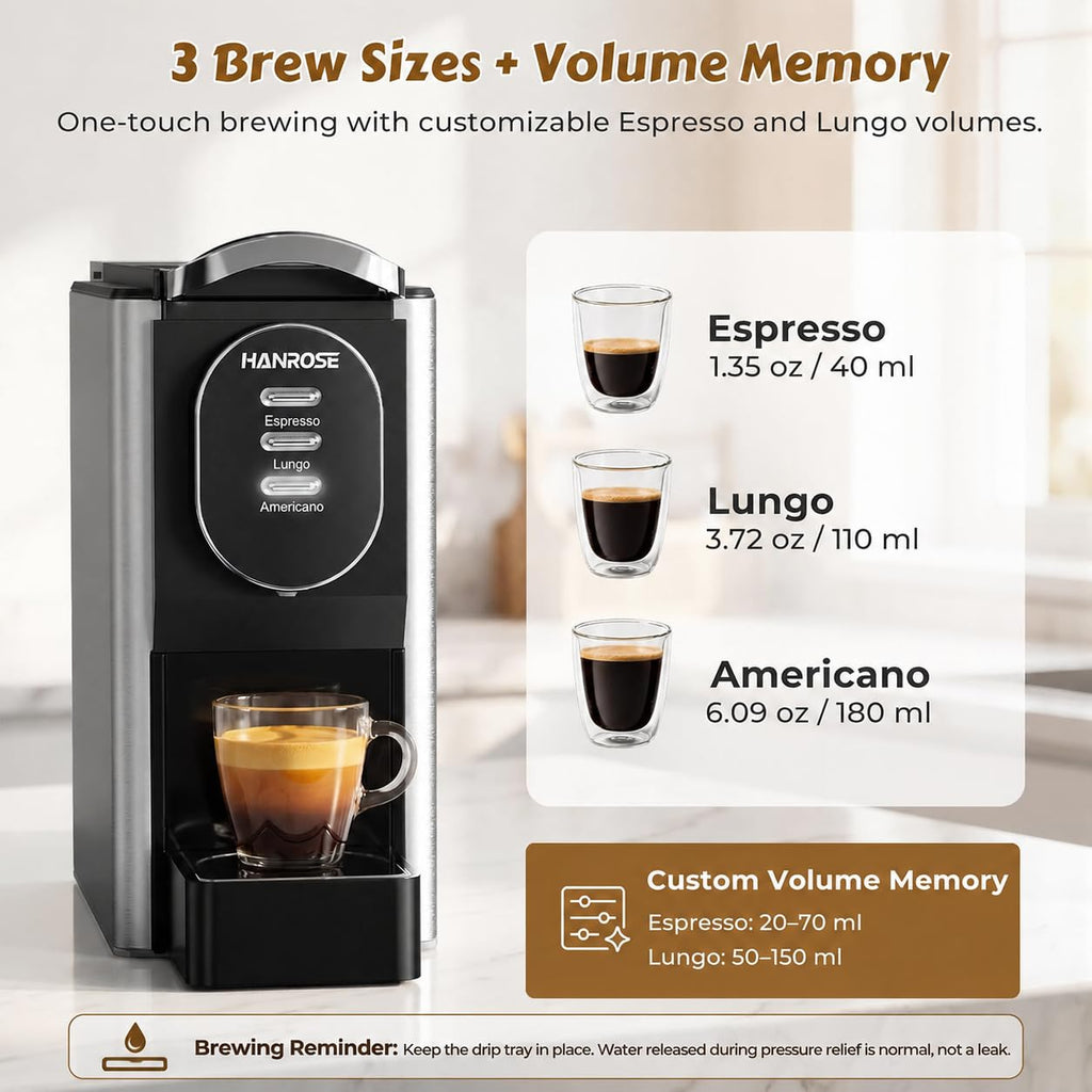 Stainless Steel 20 Bar Espresso Machine A771