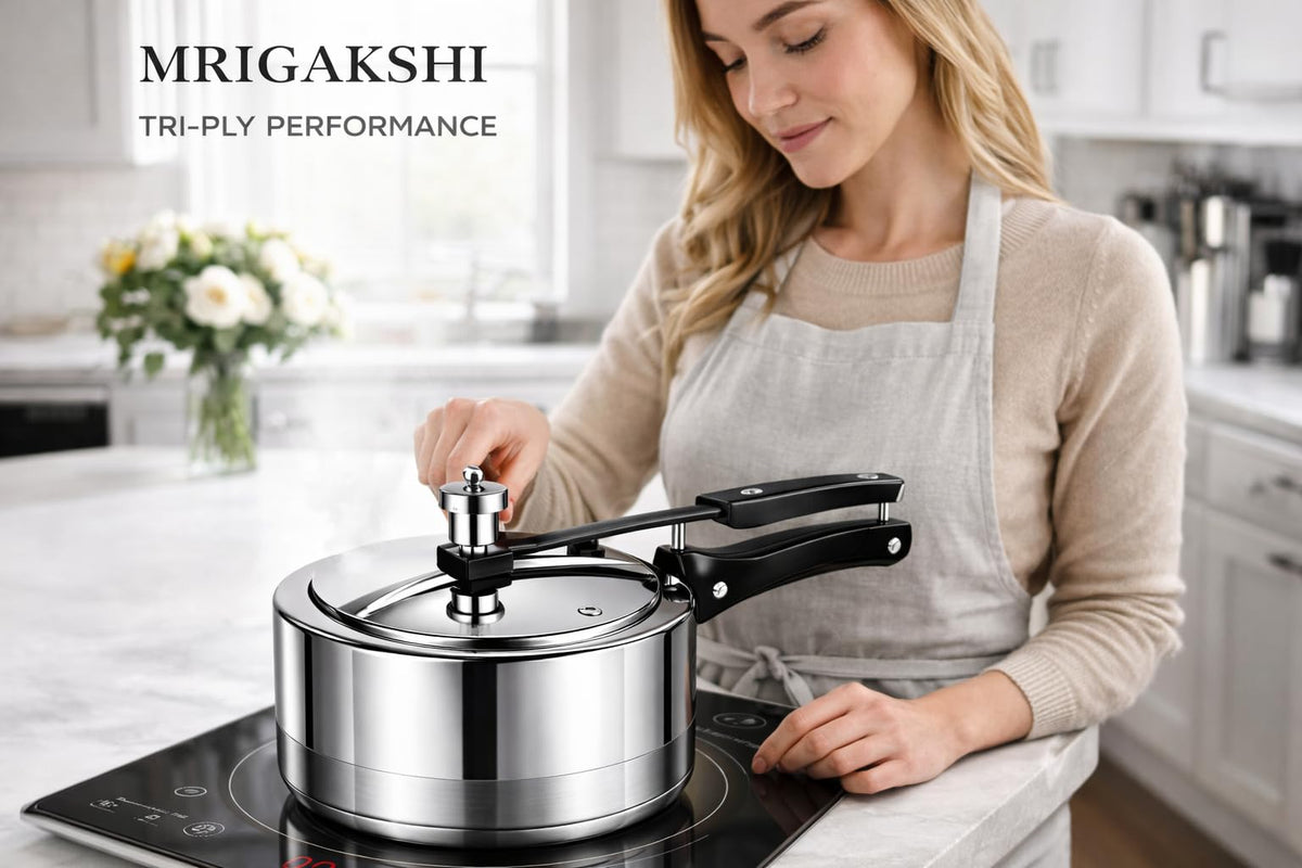 3 Litre Triply Stainless Steel Pressure Cooker V825