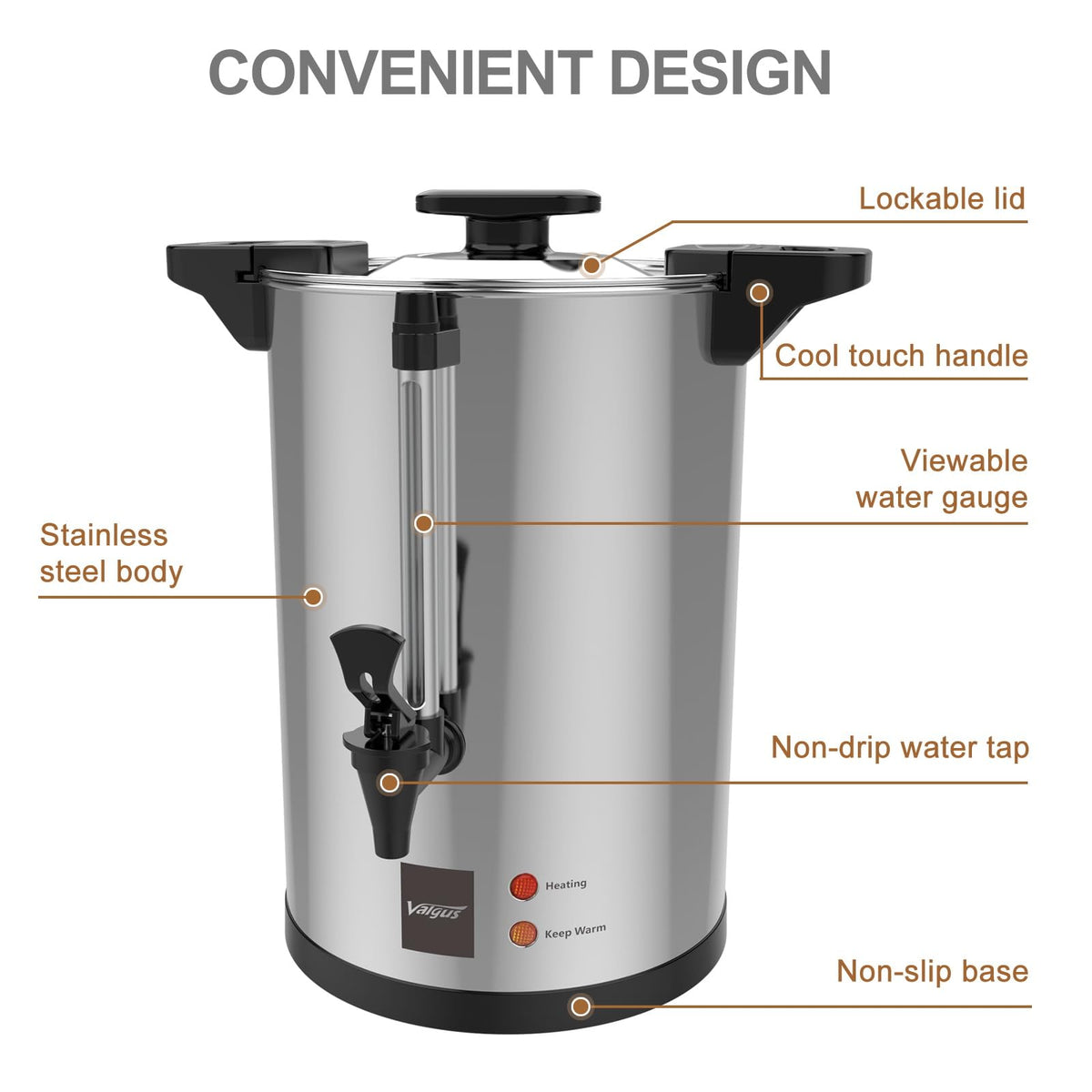 32-Cup Stainless Steel Electric Coffee Urn Q396104