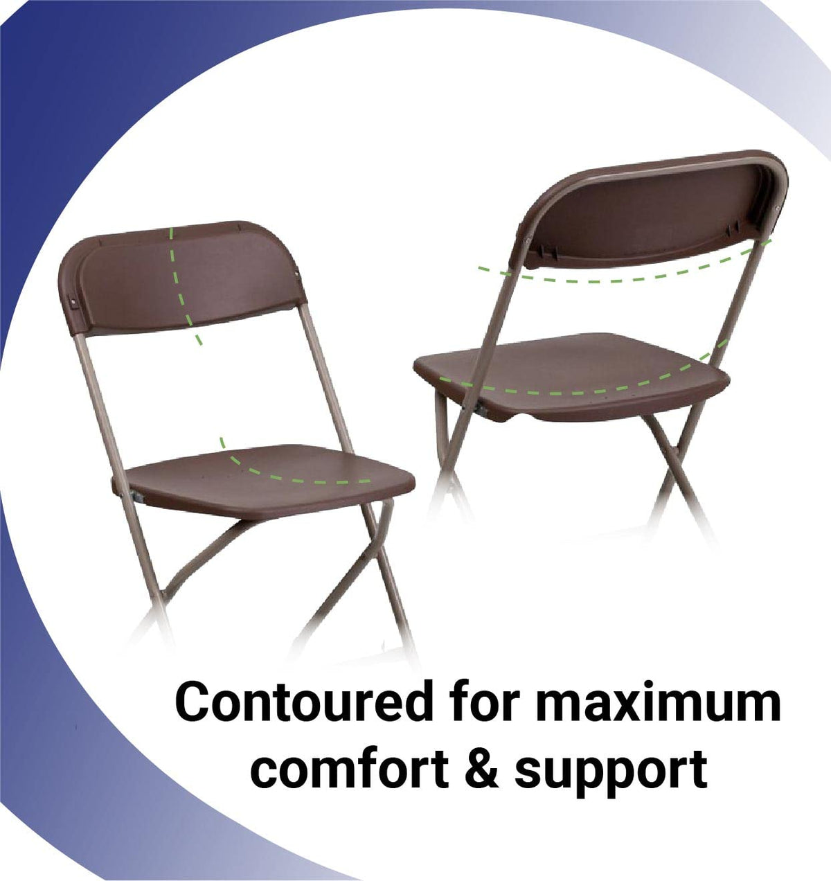 Brown 10pk Stackable Folding Chairs P70759