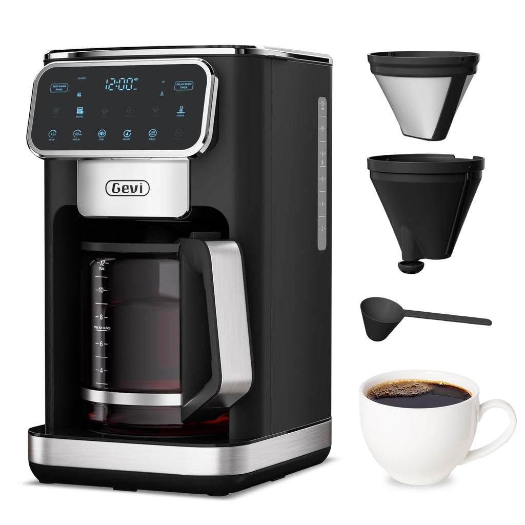 12-Cup Coffee Maker with Glass Carafe D88132
