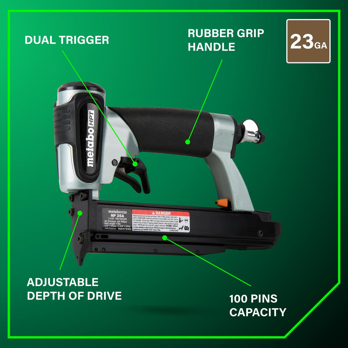 23 Gauge Pneumatic Pin Nailer D53297