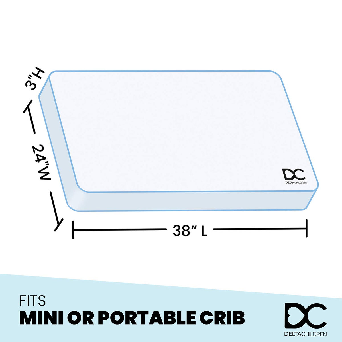 3-Inch Mini Portable Crib Mattress B92231