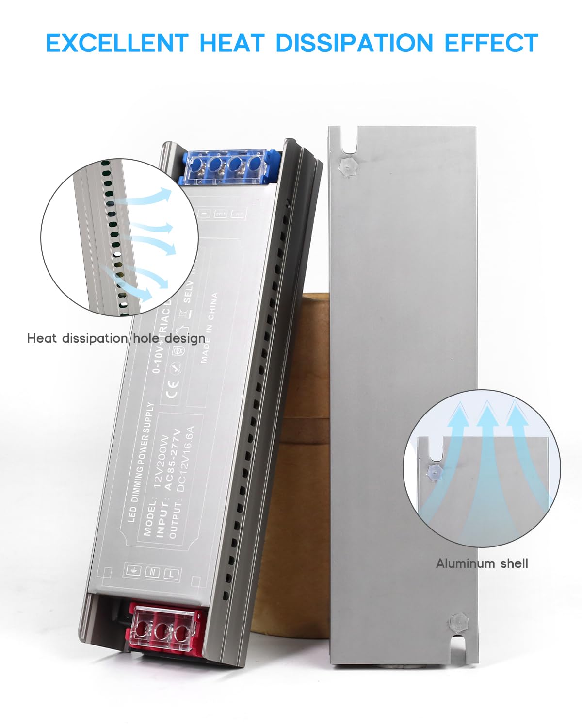 200 Watts Dimmable LED Driver 85V-277V AC to 24V DC Converter B596