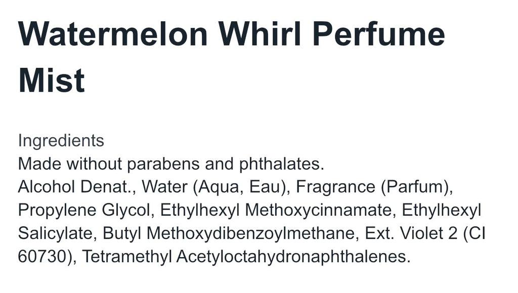 Watermelon Whirl Perfume Mist 8 oz D80271