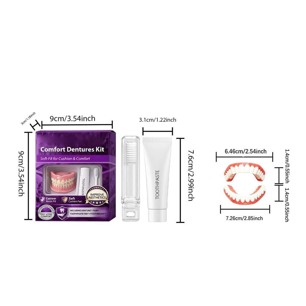 Silicone Dentures Upper & Lower Set A726