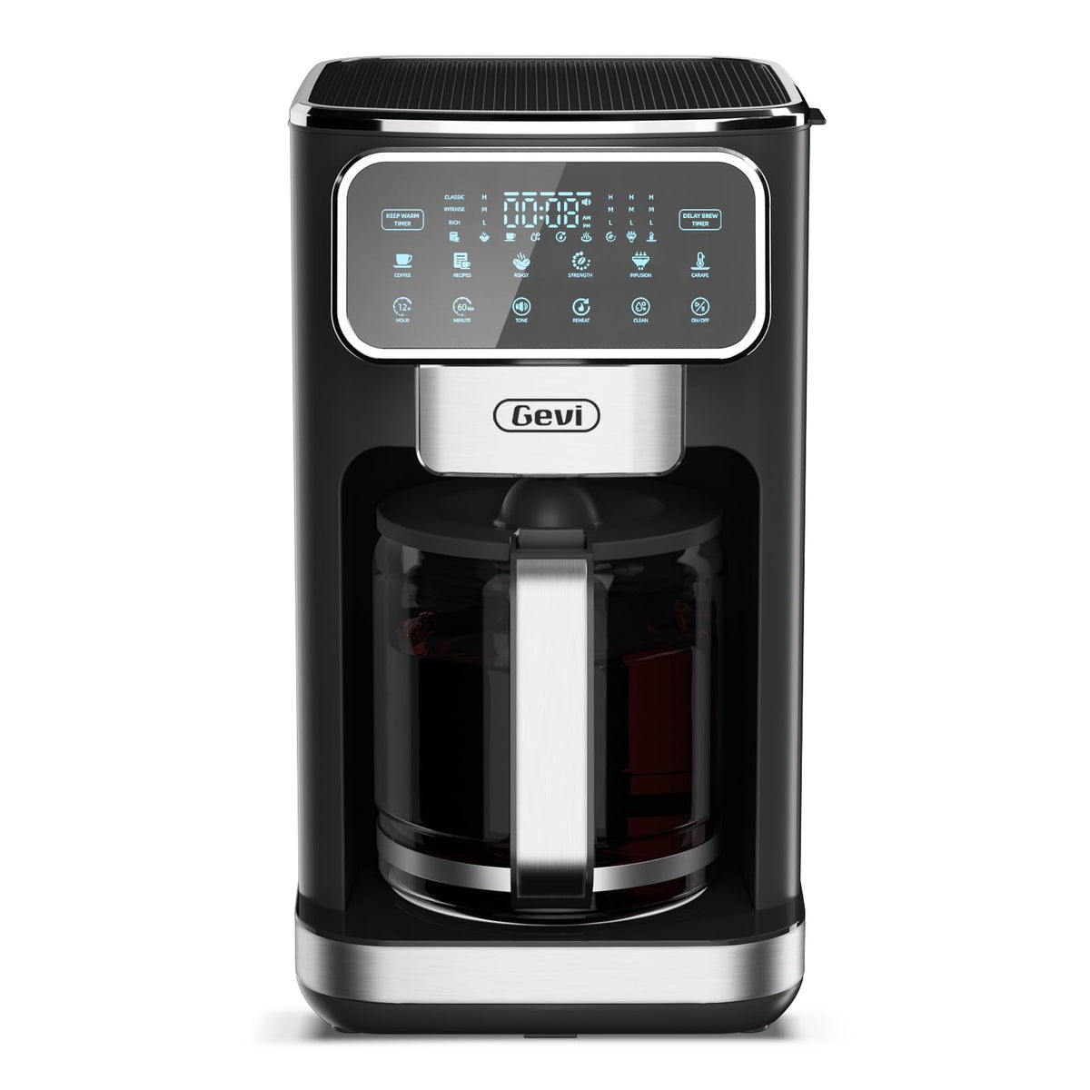 12-Cup Coffee Maker with Glass Carafe D88132