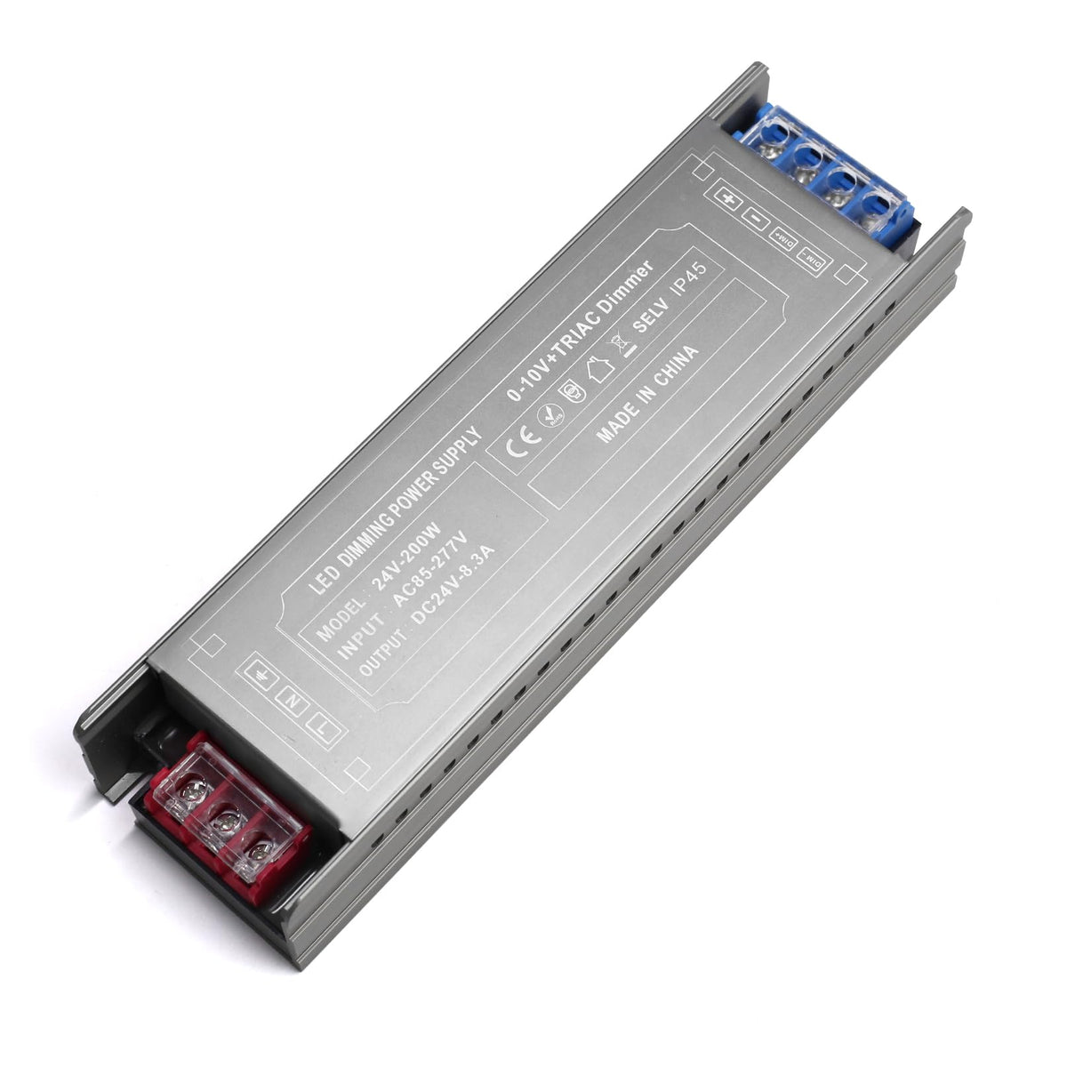 200 Watts Dimmable LED Driver 85V-277V AC to 24V DC Converter B596