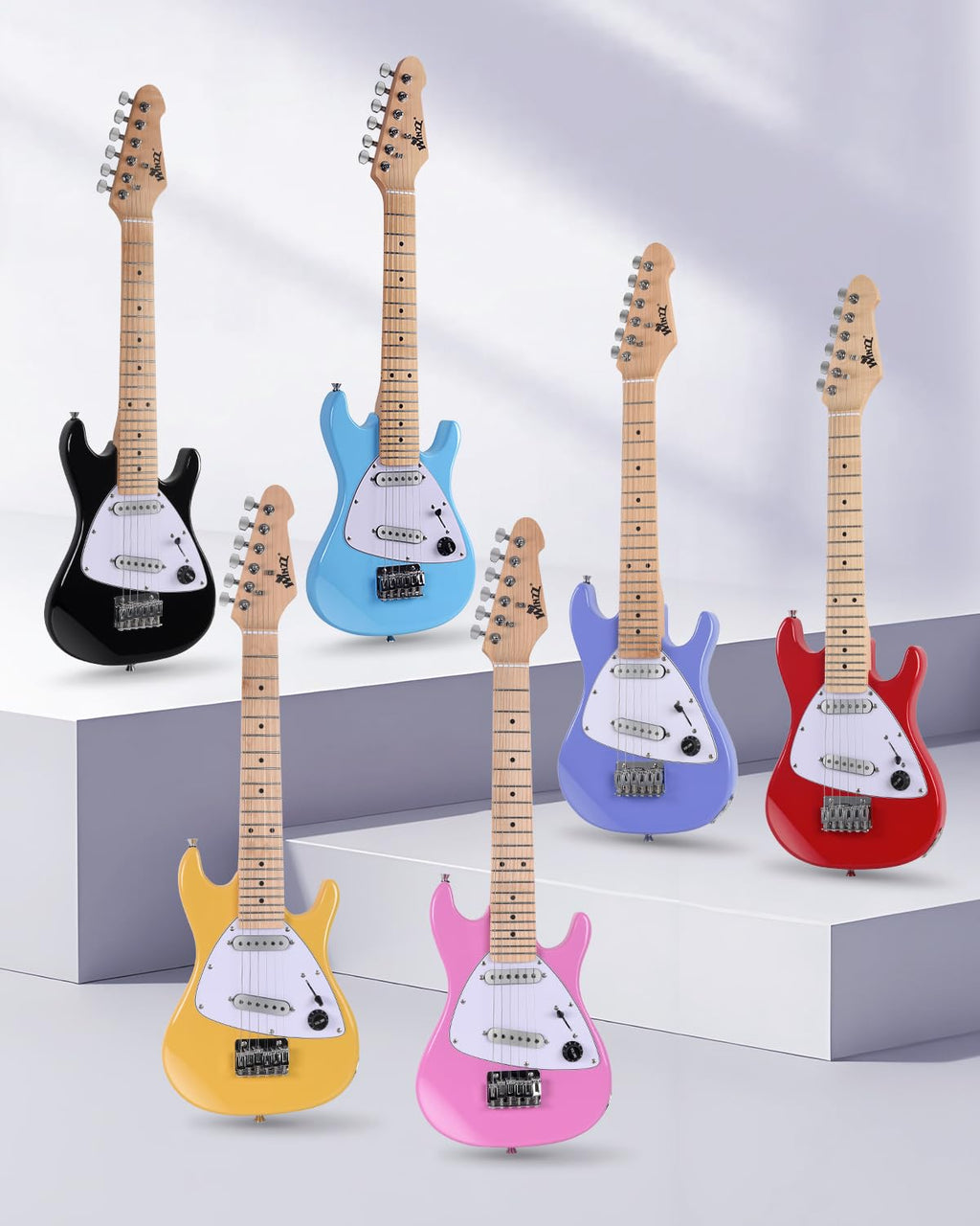 30 Inch 1/4 Size Purple Electric Guitar Kit with Amp H314