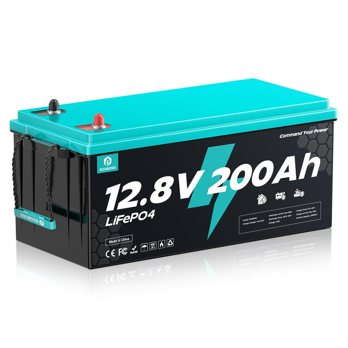 12V 200Ah LiFePO4 Battery H3903