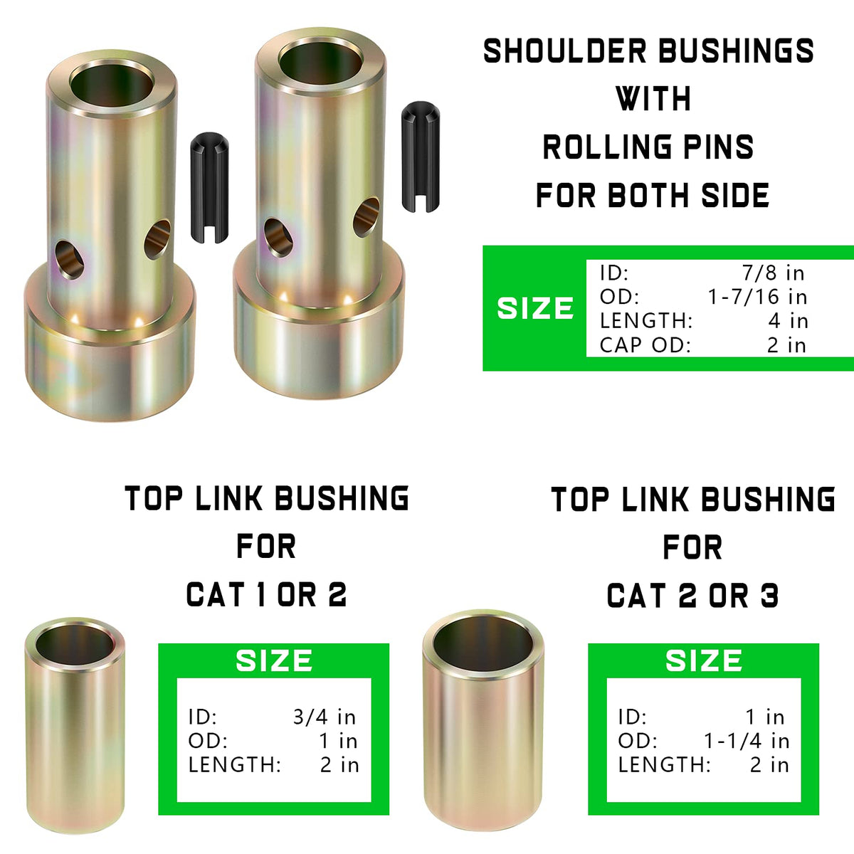 Quick Hitch Bushing Kit with Top Link and Lynch Pin I9700
