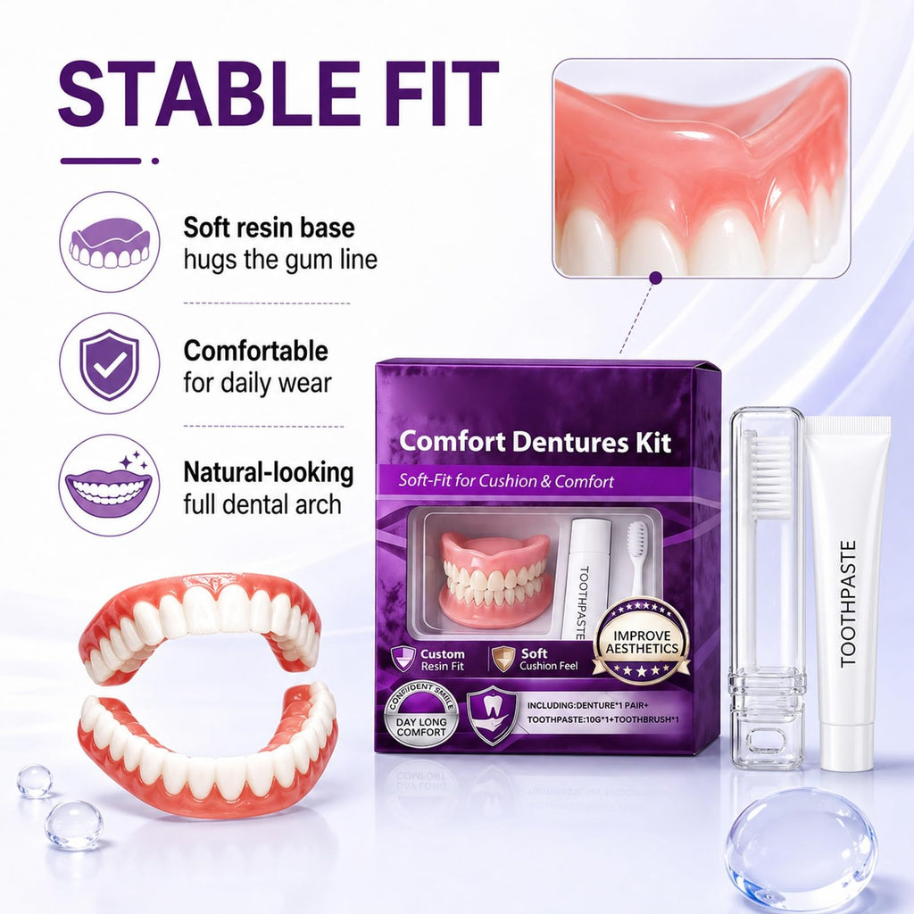 Silicone Dentures Upper & Lower Set A726
