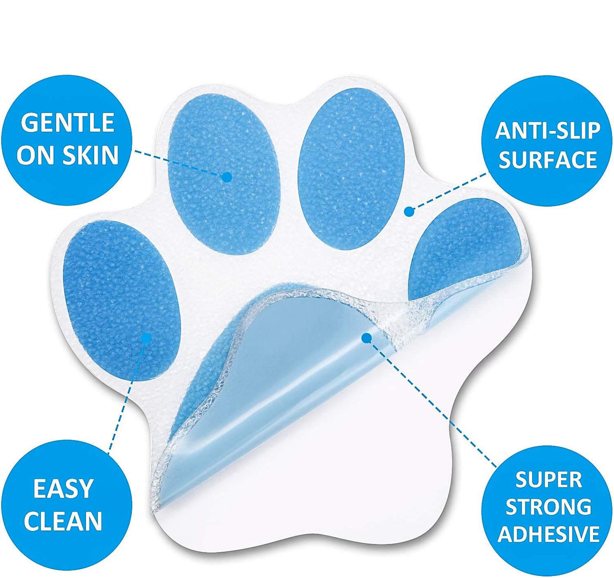 12 Pcs Non-Slip Bathtub Stickers Blue Z83783