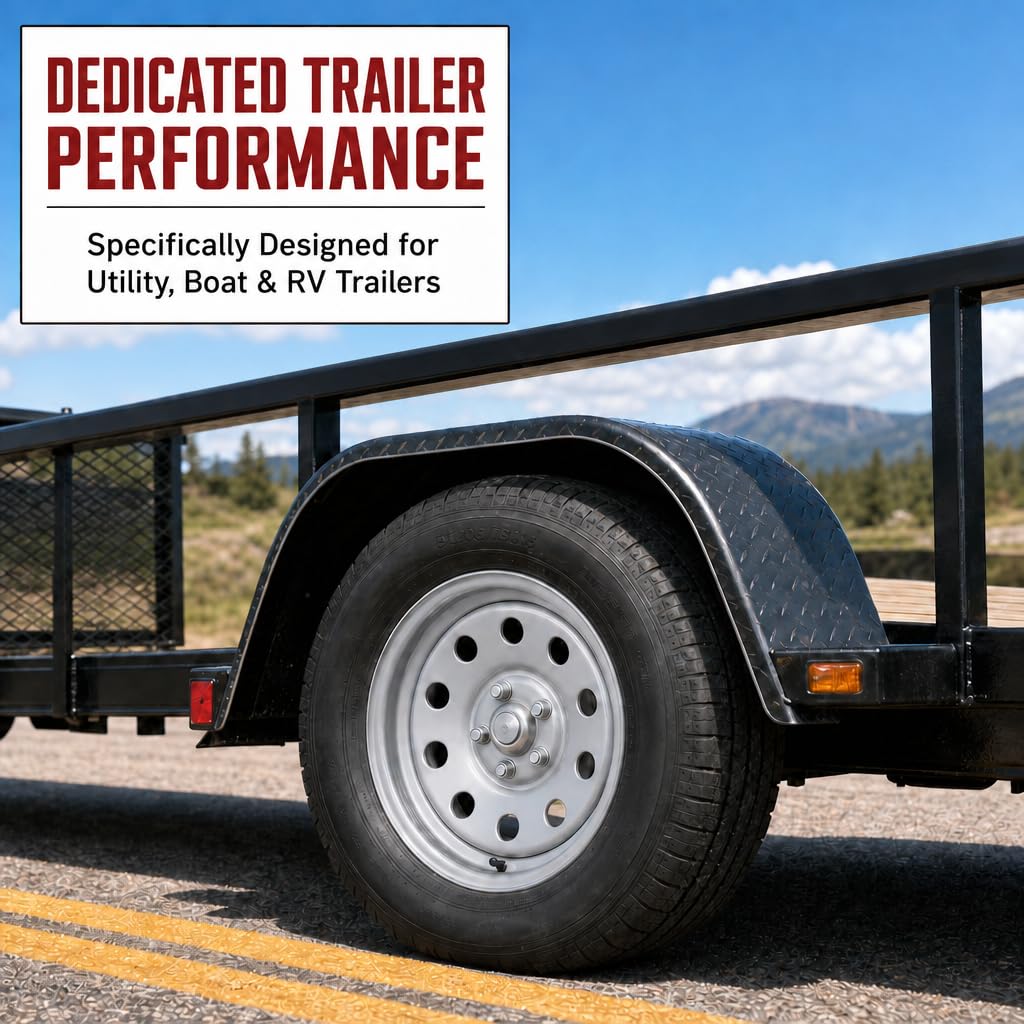 15 Inch 5 Lug Silver Trailer Wheel Q71062
