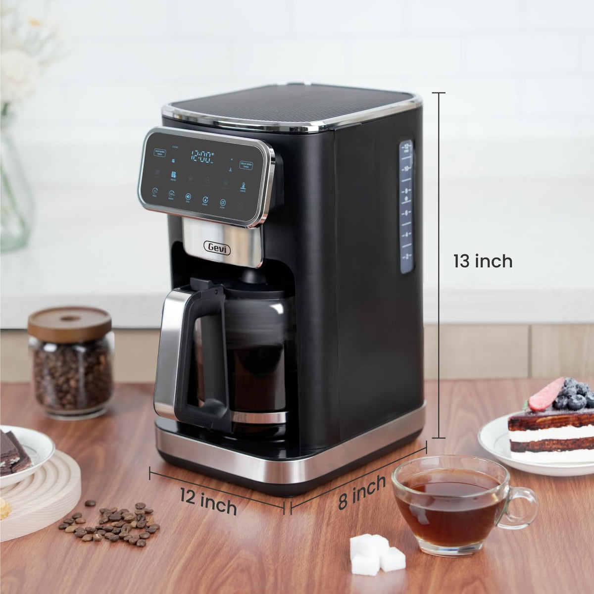 12-Cup Coffee Maker with Glass Carafe D88132