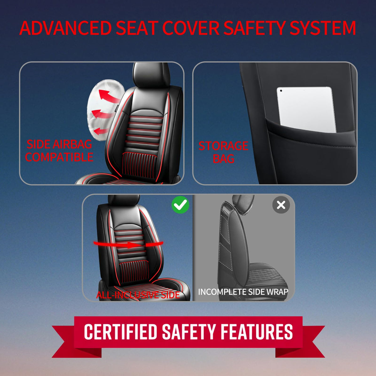 Car Seat Covers Full Set 5 Seat U2765