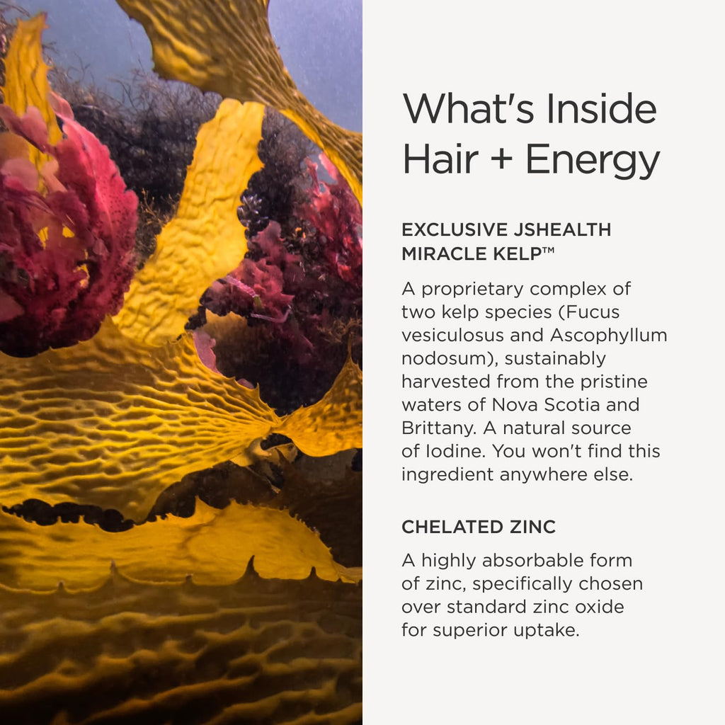 Hair Growth Vitamins with Kelp Iodine and Zinc 30 Capsules Q4894