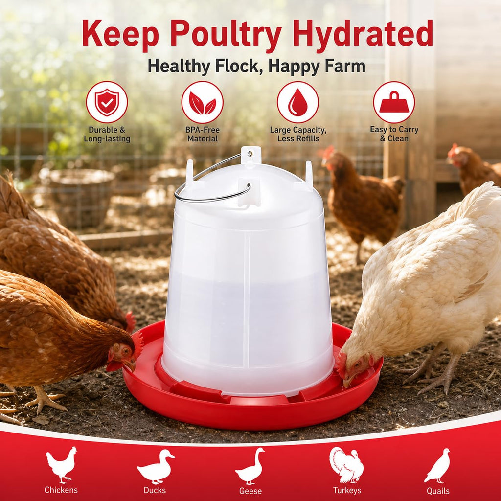 2 Pack 2 Gallon Poultry Waterer N870