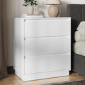White 3 Drawer Nightstand B7736