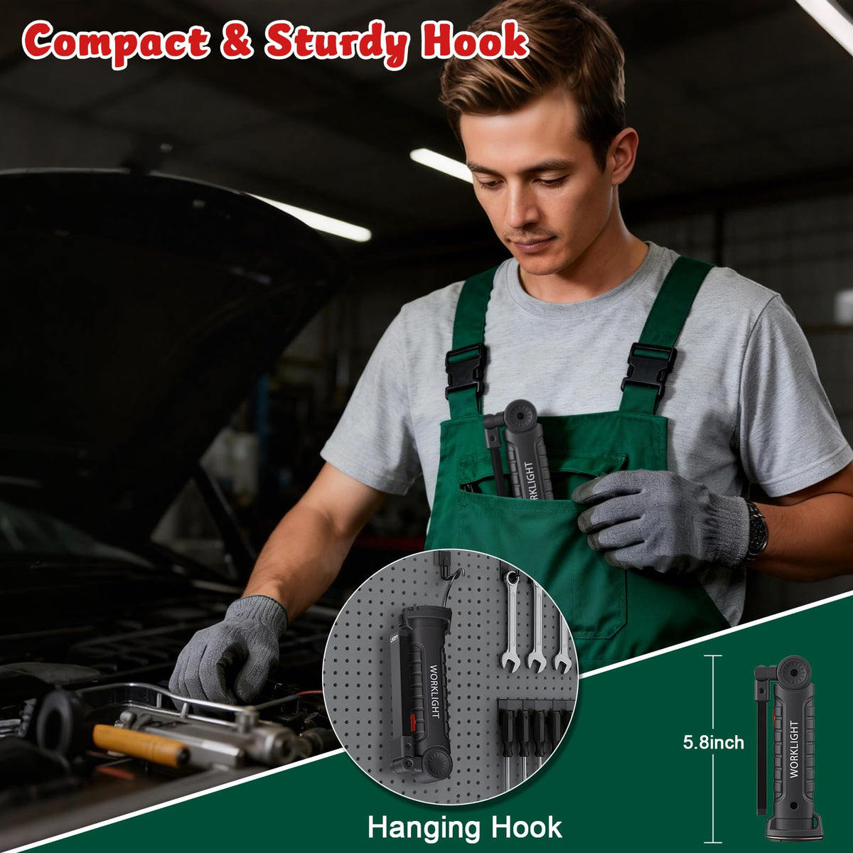 4 Pack Rechargeable Magnetic LED Work Light A26517