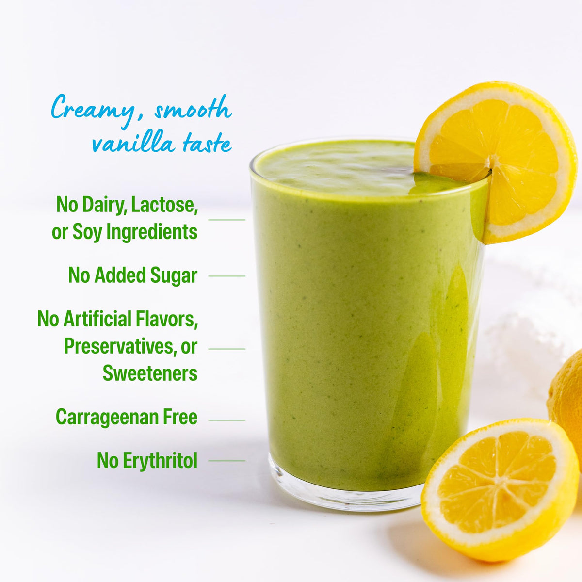 Organic Vegan Protein Powder + Greens Vanilla Bean 21g Plant Based Gluten Free Dairy Free 1.94lb T97235