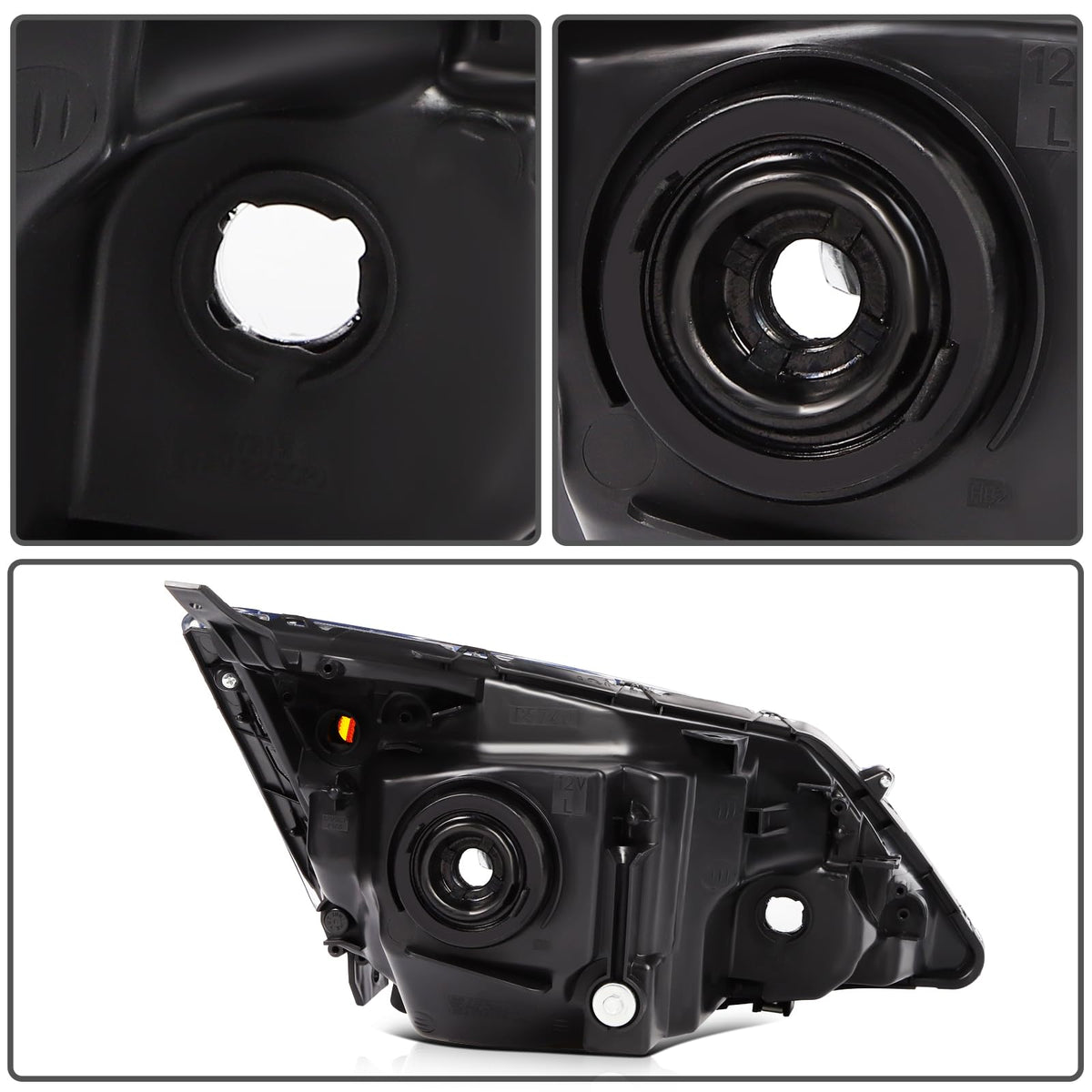Chrome Housing Clear Corner Headlight Assembly U2459