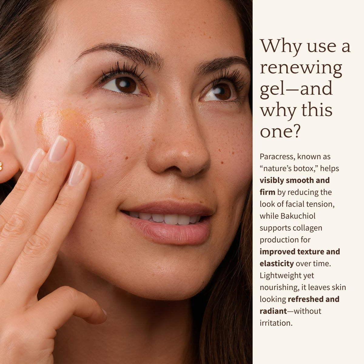 Antioxidant Renewing Gel Face Moisturizer with Bakuchiol Vitamin C Ester & Prickly Pear 1 oz B36573
