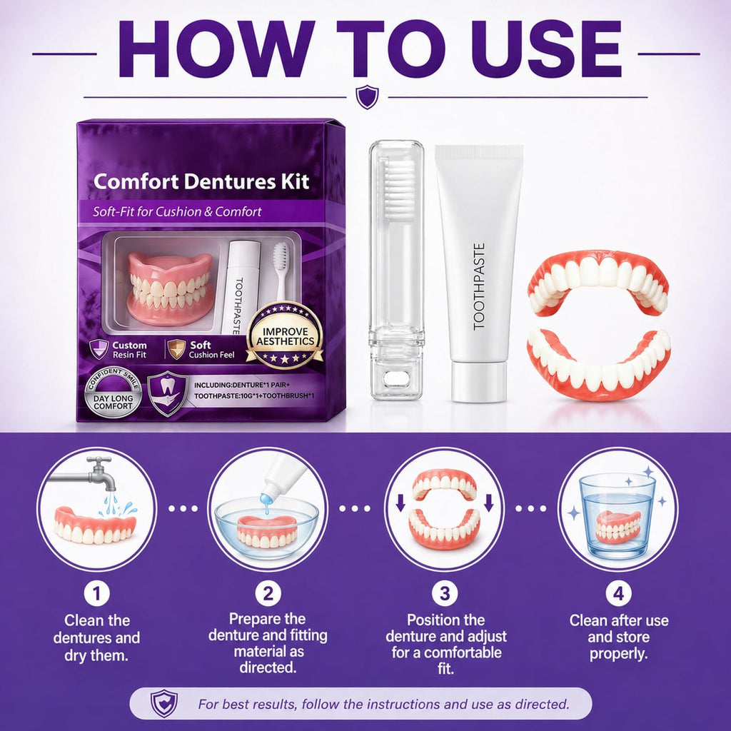 Silicone Dentures Upper & Lower Set A726