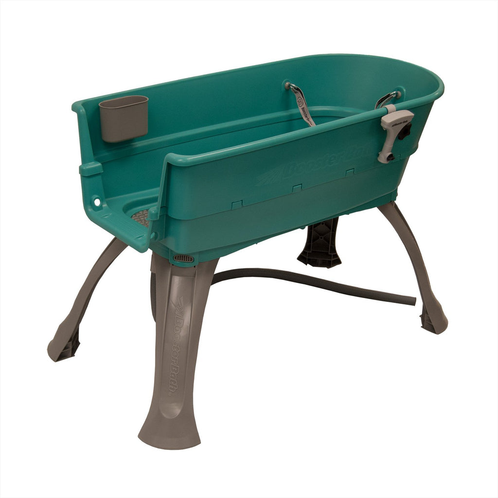 Elevated Pet Bathing Large Teal with Steps T51323