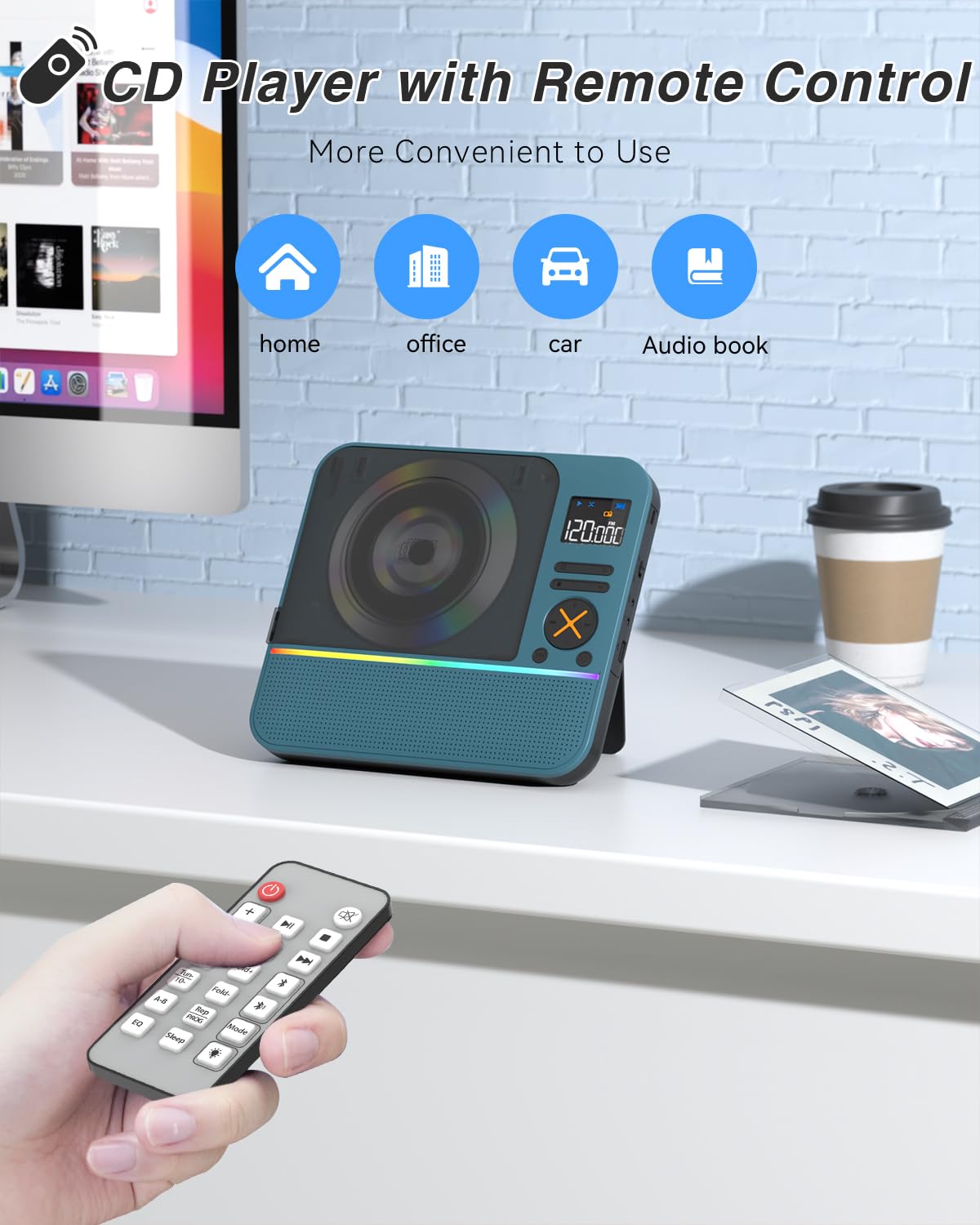 Portable CD Player with Bluetooth K480