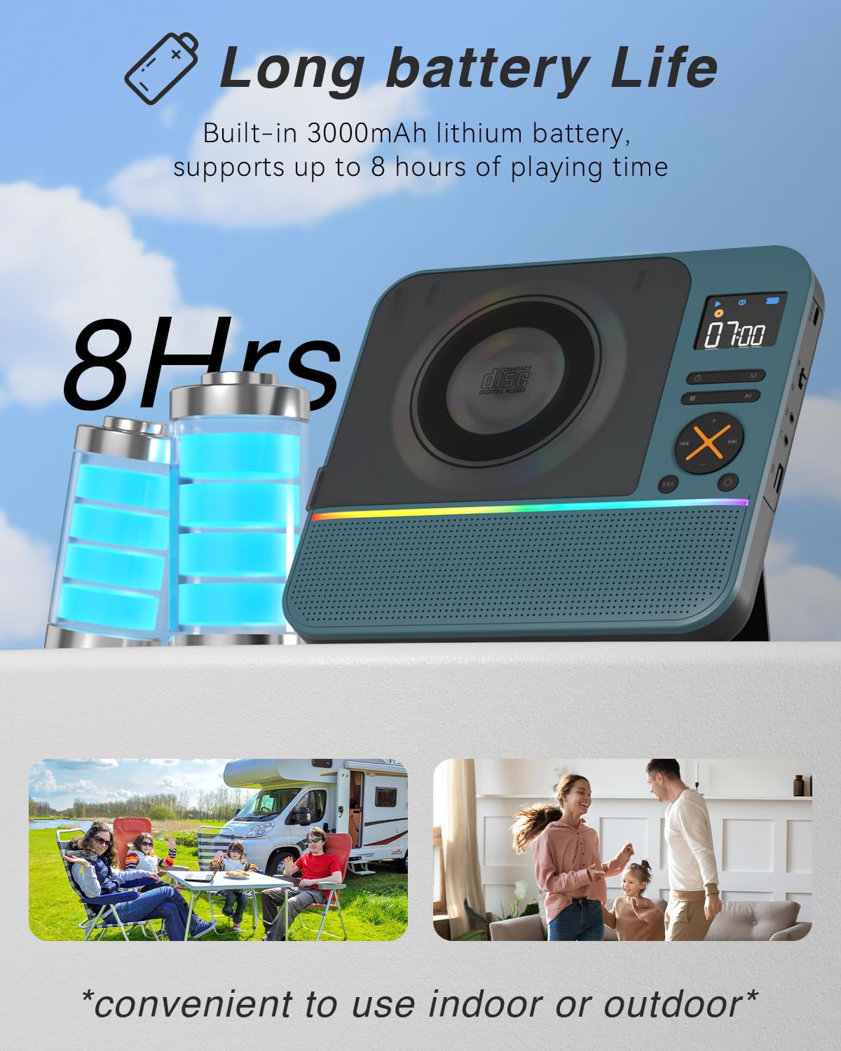 Portable CD Player with Bluetooth K480