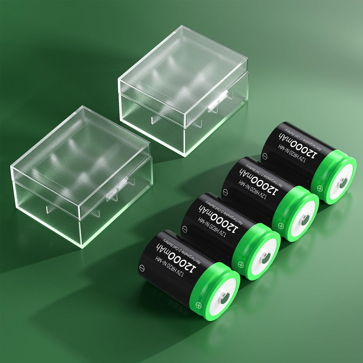 Rechargeable D Batteries, 12000mAh Ni-MH 1.2V 4-Pack Y162