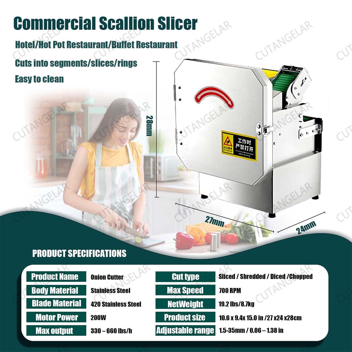 Compact Electric Vegetable Cutter R8086