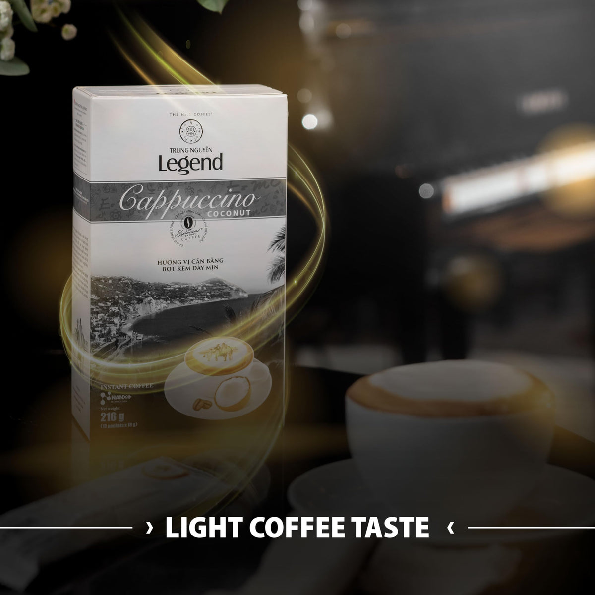 Pure Black and Cappucino Coconut Instant Coffee L92968